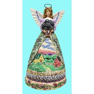 Jim Shore Heartwood Creek "New Beginnings" Angel Figurine 2005 Enesco Folk Art